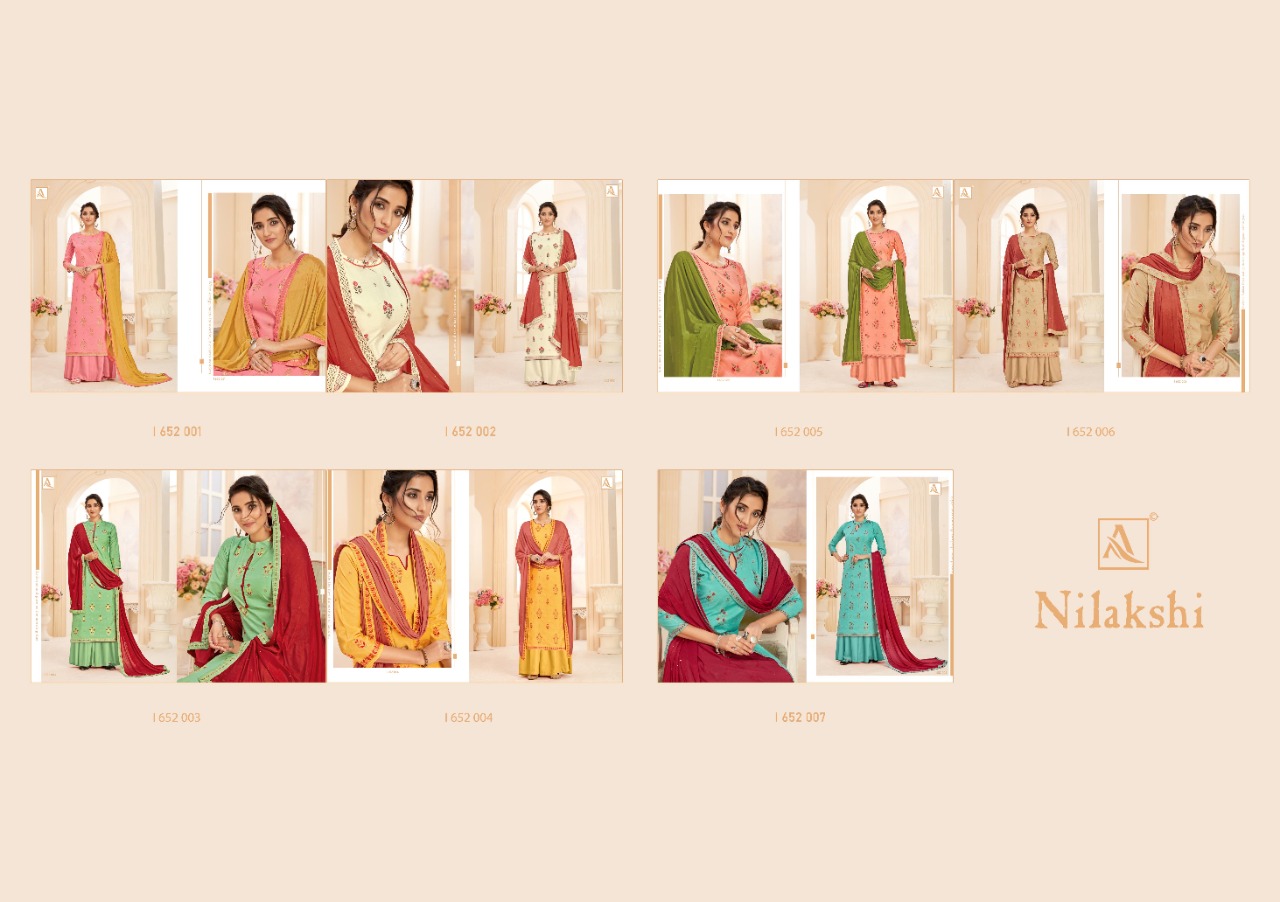 Alok Presents  Nilakski  Designer Dress Material