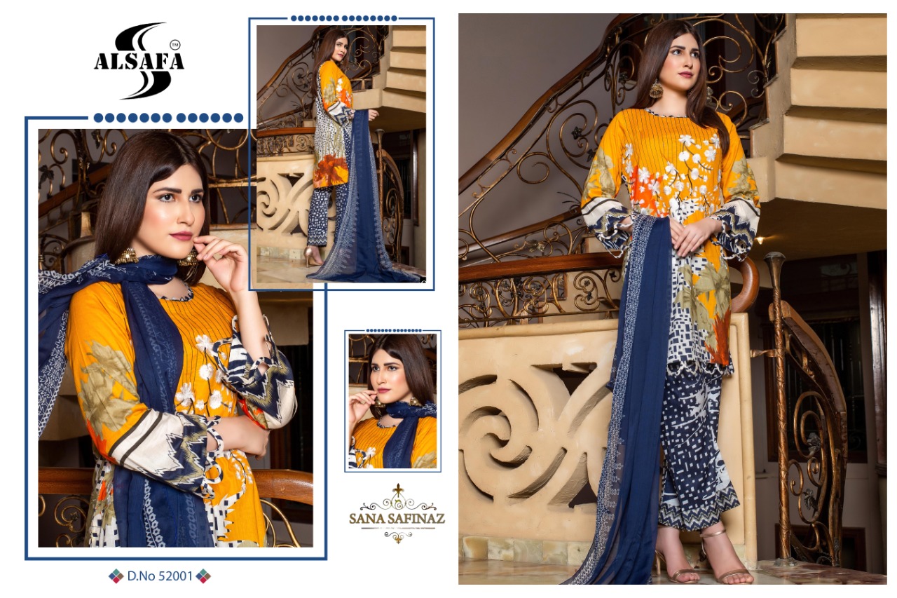 Alsafa Presents  Sana Safinaz Karachi Dress Material
