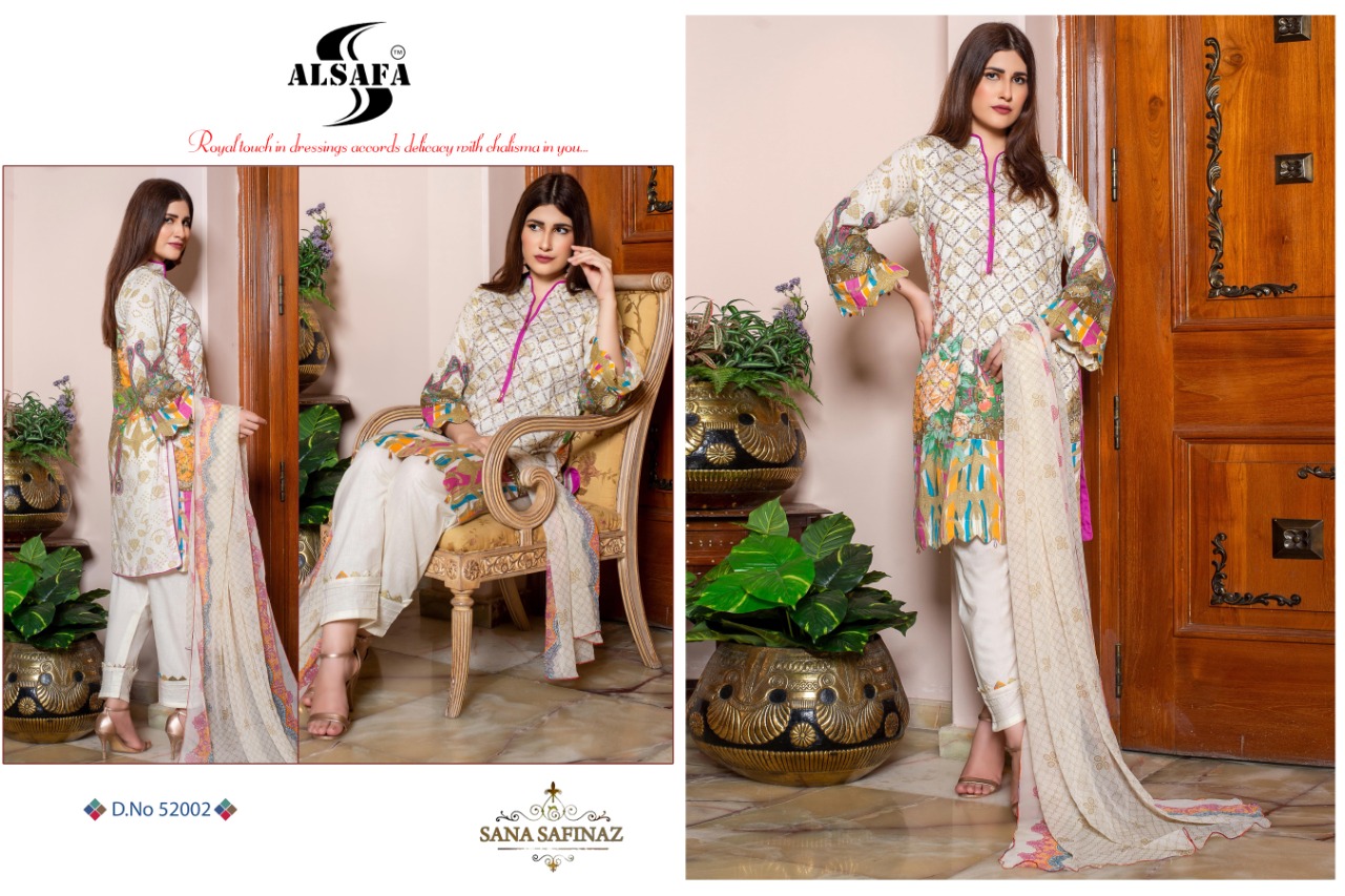 Alsafa Presents  Sana Safinaz Karachi Dress Material
