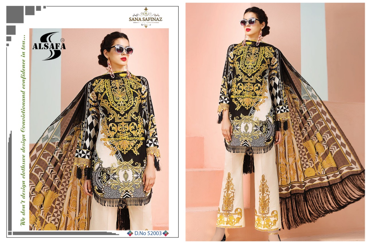 Alsafa Presents  Sana Safinaz Karachi Dress Material