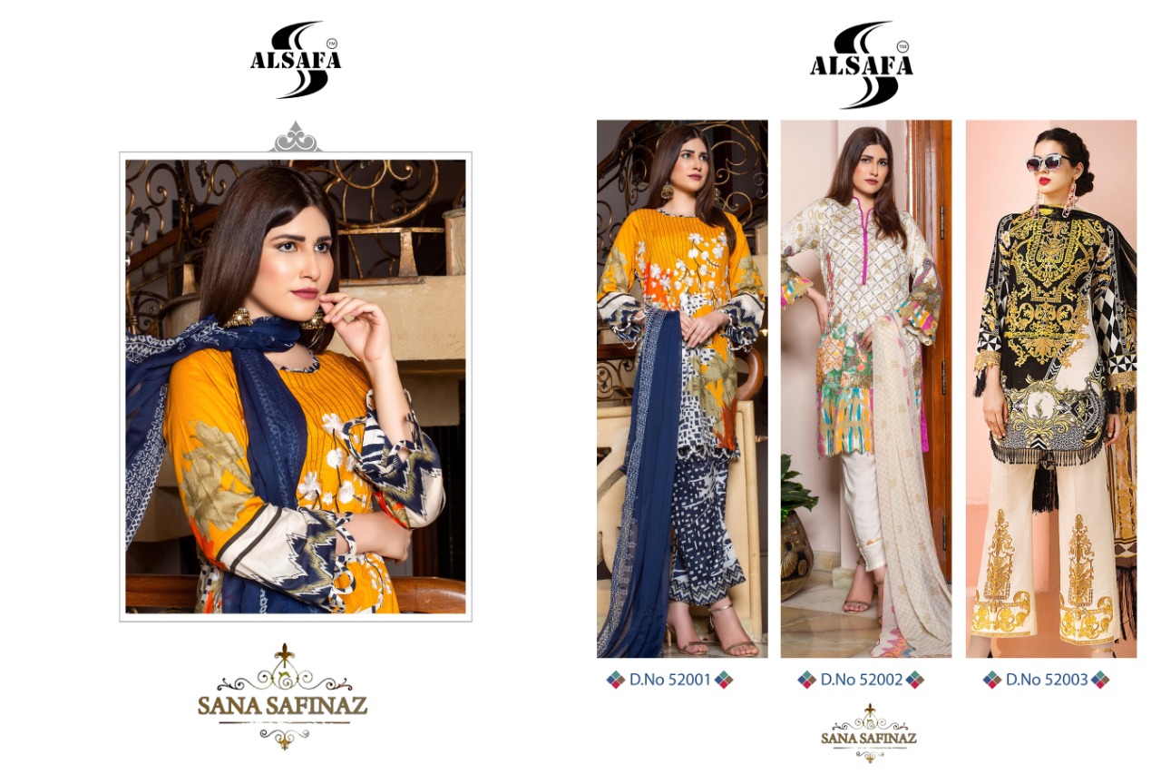 Alsafa Presents  Sana Safinaz Karachi Dress Material