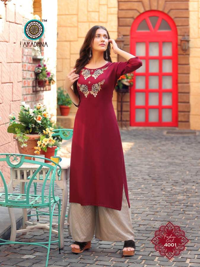 Aradhna  Presents  Fashion Girl Vol  4 Kurti With Bottom Collection