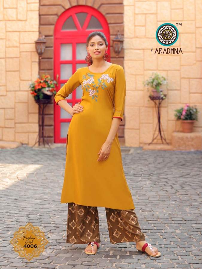 Aradhna  Presents  Fashion Girl Vol  4 Kurti With Bottom Collection