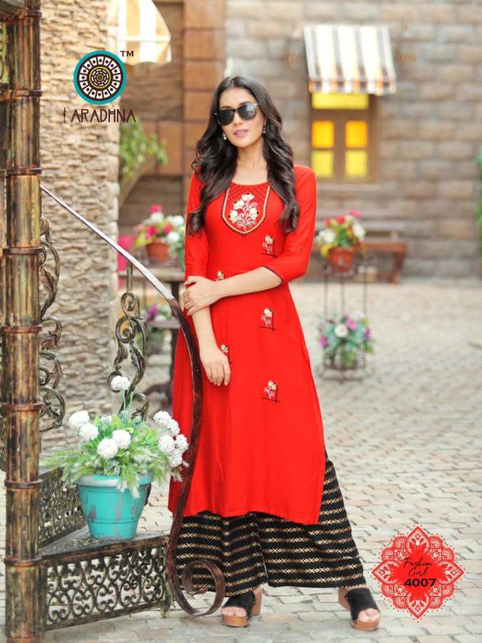 Aradhna  Presents  Fashion Girl Vol  4 Kurti With Bottom Collection