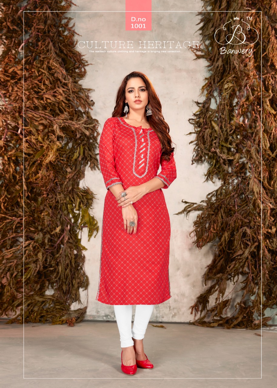 Banwery  Presents Sophie  Casual Wear  Kurti Collection