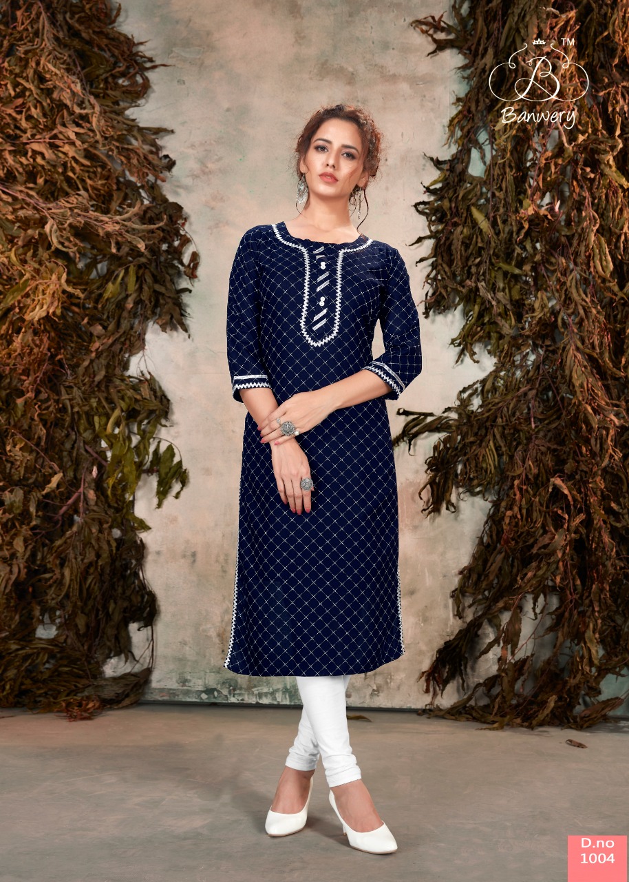 Banwery  Presents Sophie  Casual Wear  Kurti Collection