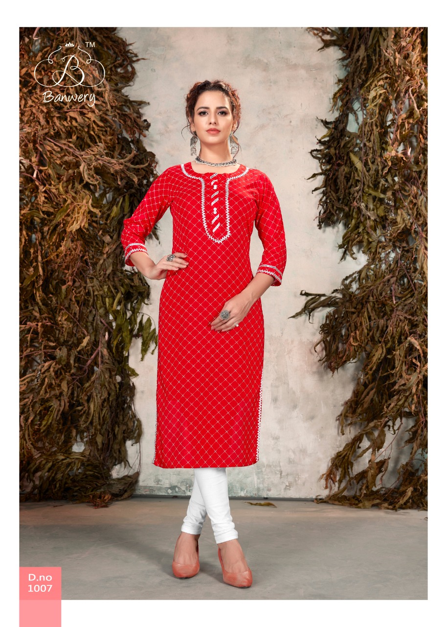 Banwery  Presents Sophie  Casual Wear  Kurti Collection