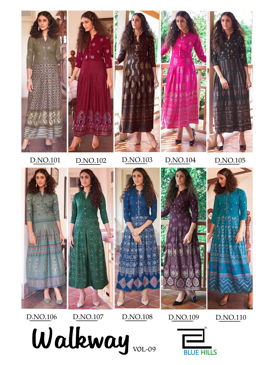 Blue Hills Presents  Walkway  Vol 9  Long Kurti Collection