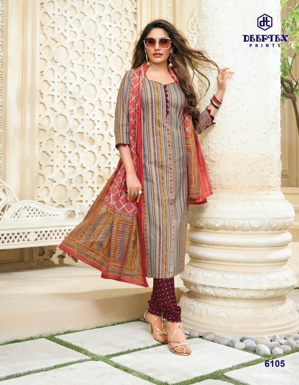 Deeptex Presents  Miss India Vol 61  Printed Dress Material