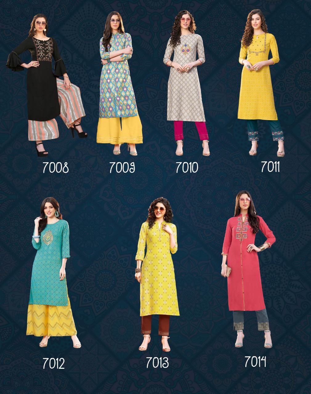 Diya Trends  Presents Biba  Vol 7  Kurti With Bottom Collection