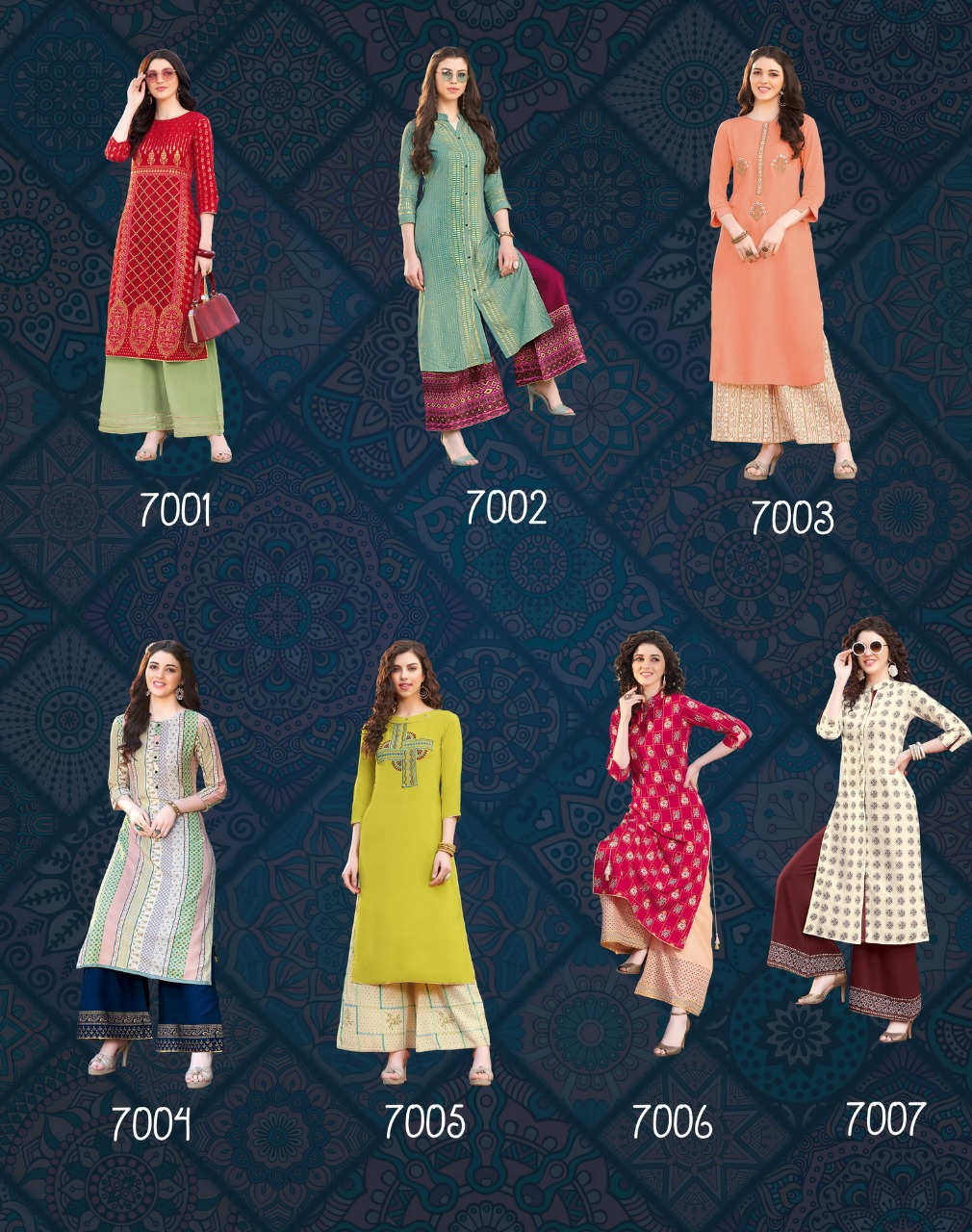 Diya Trends  Presents Biba  Vol 7  Kurti With Bottom Collection