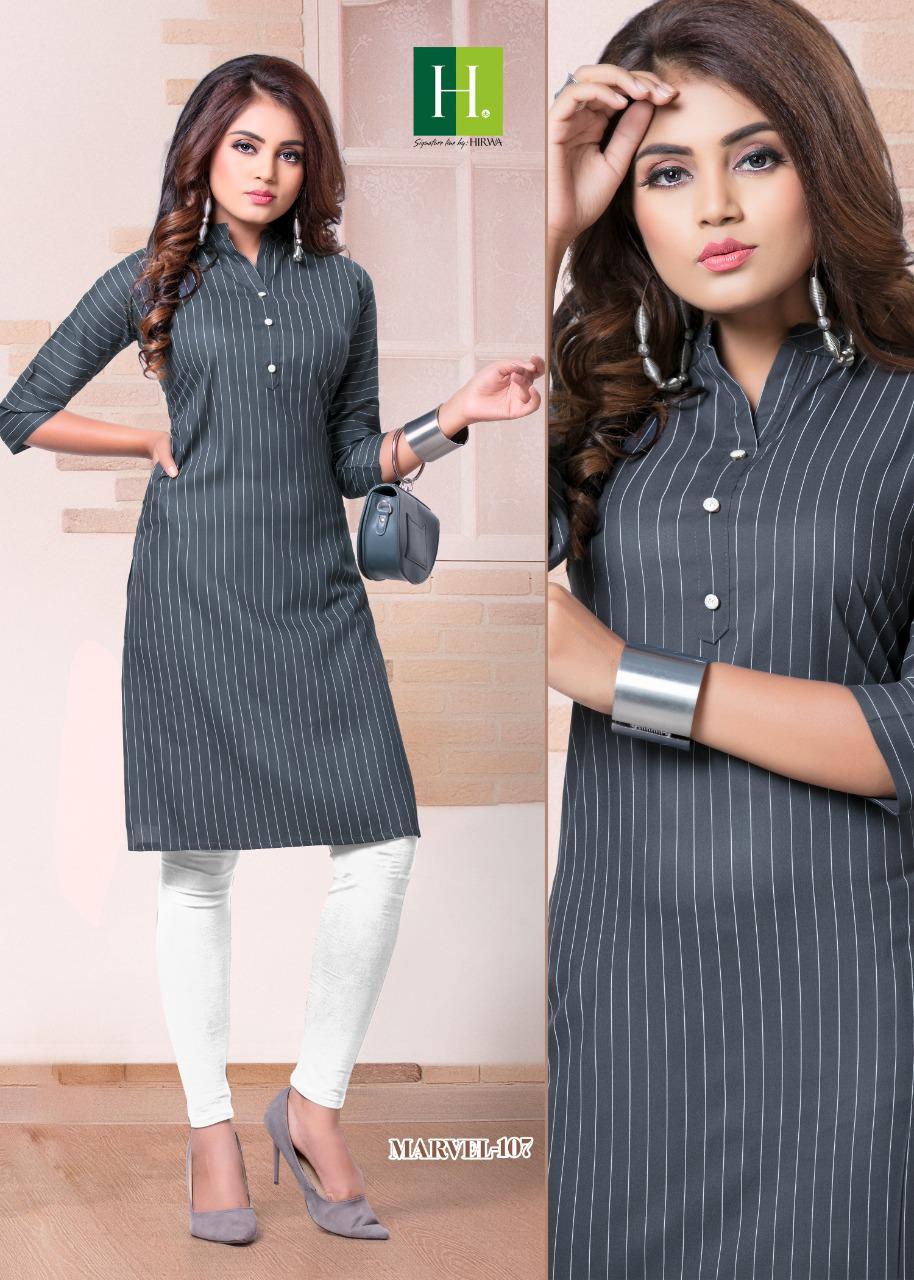 Hirwa  Presents Marvel Designer Kurti Collection