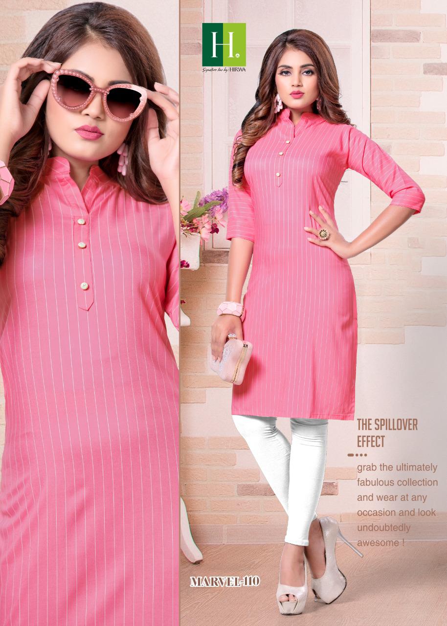 Hirwa  Presents Marvel Designer Kurti Collection