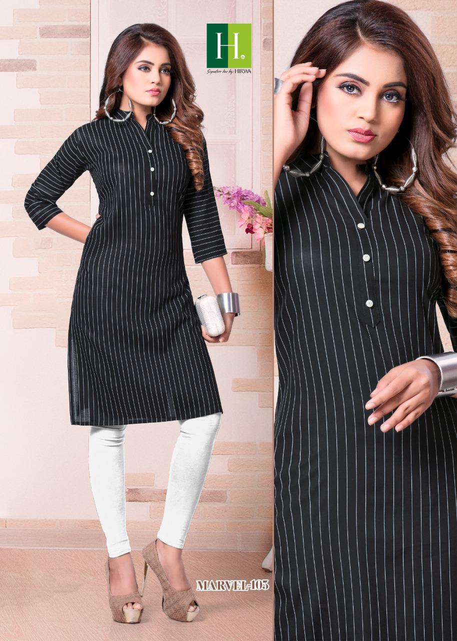 Hirwa  Presents Marvel Designer Kurti Collection