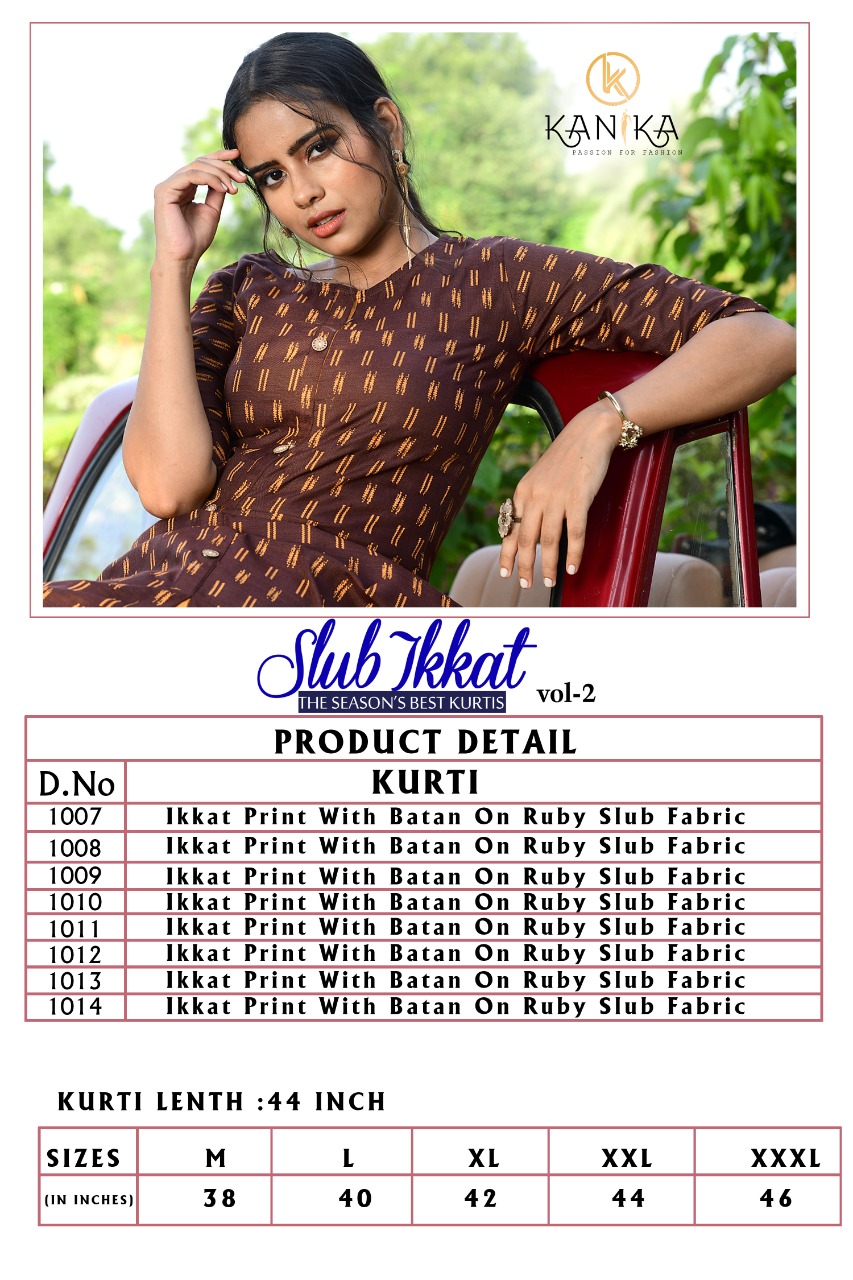 Kanika Presents  Slub Ikkat Vol 2 Casual Wear Kurti