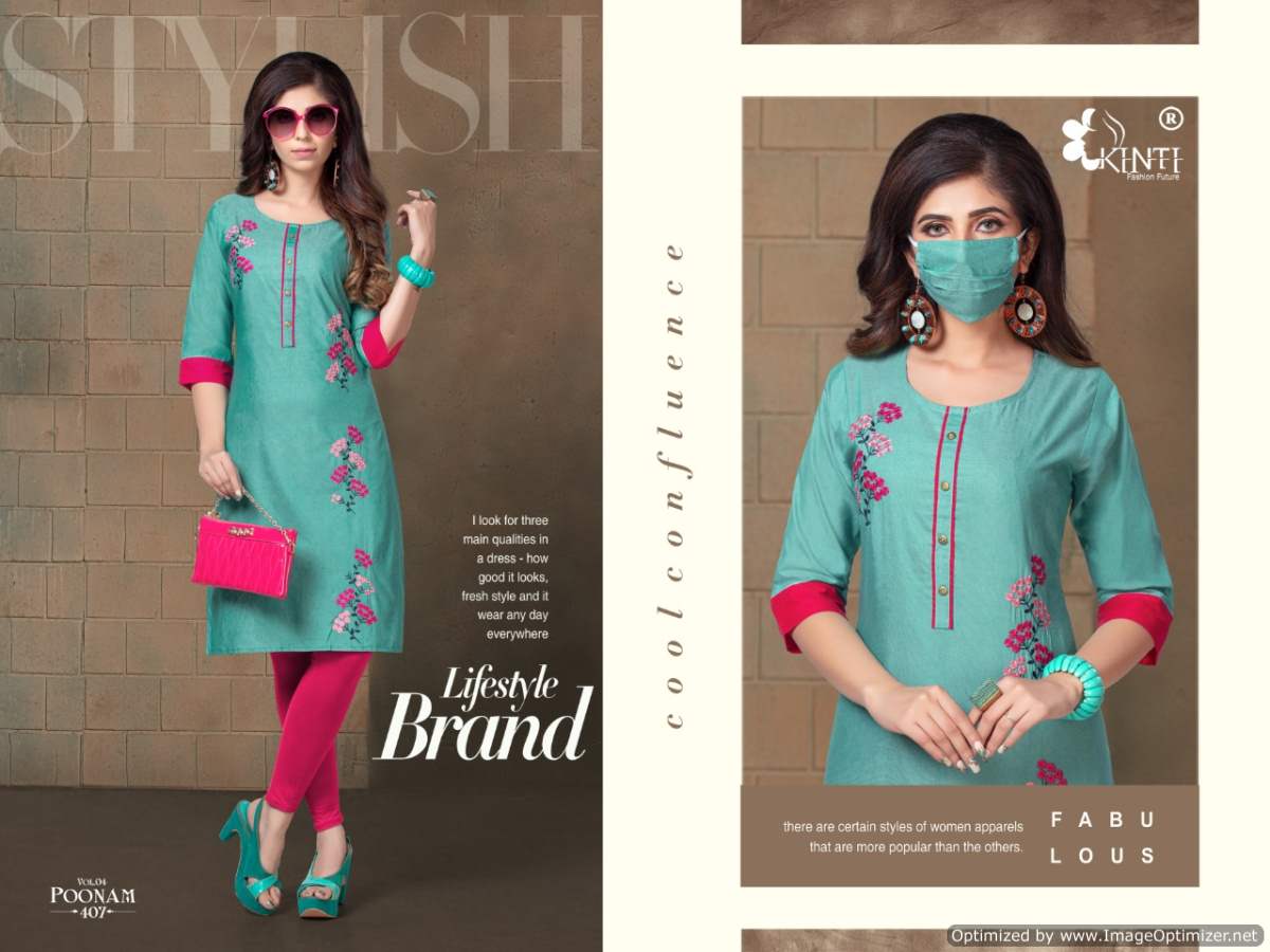 Kinti Presents Poonam Vol 4 Casual Wear Kurti