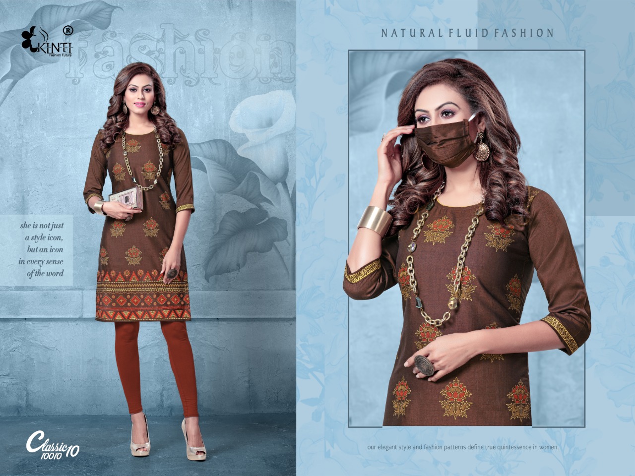 Kinti Presents  Classic Vol 10 Printed Kurti Collection