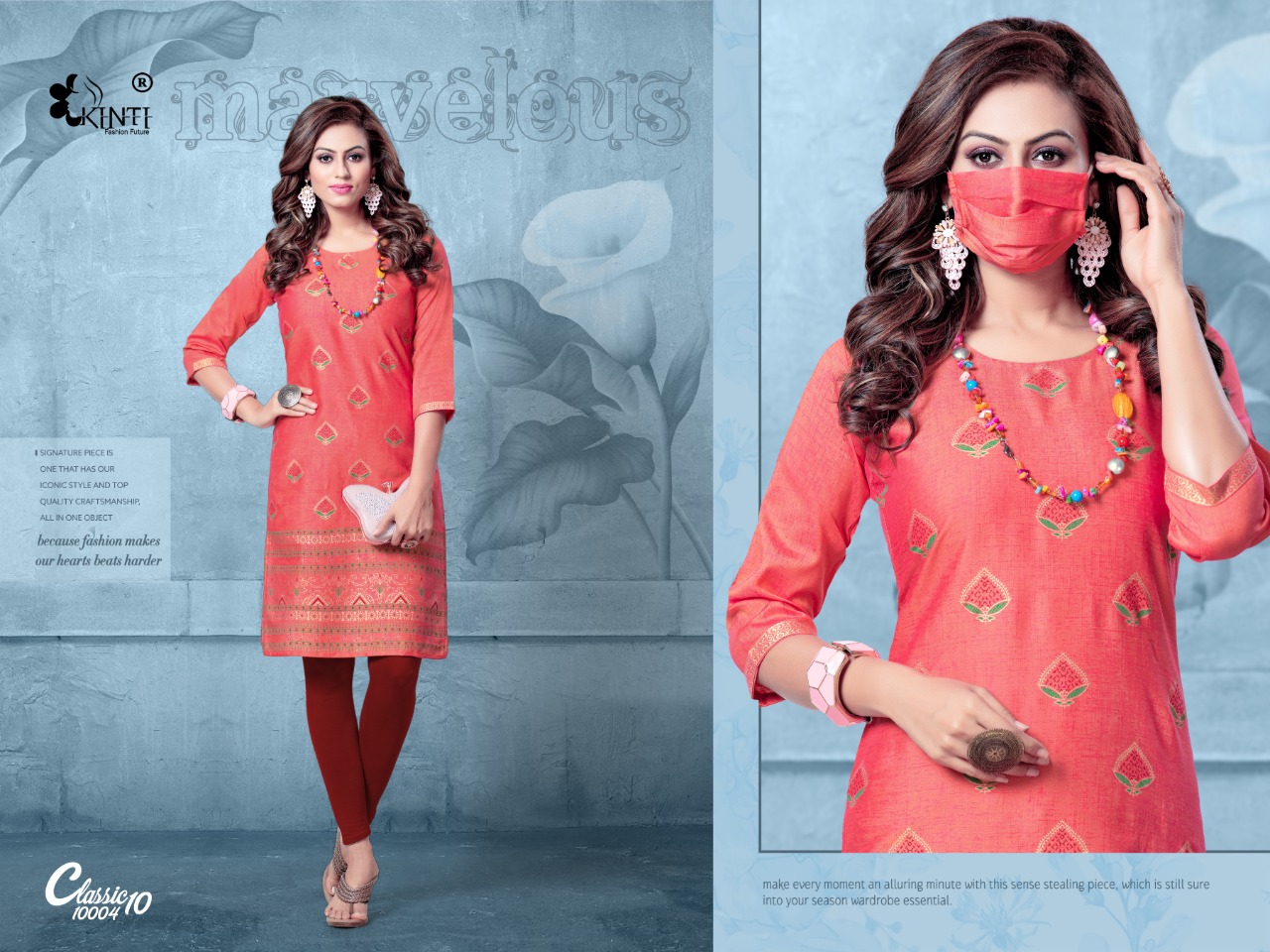 Kinti Presents  Classic Vol 10 Printed Kurti Collection