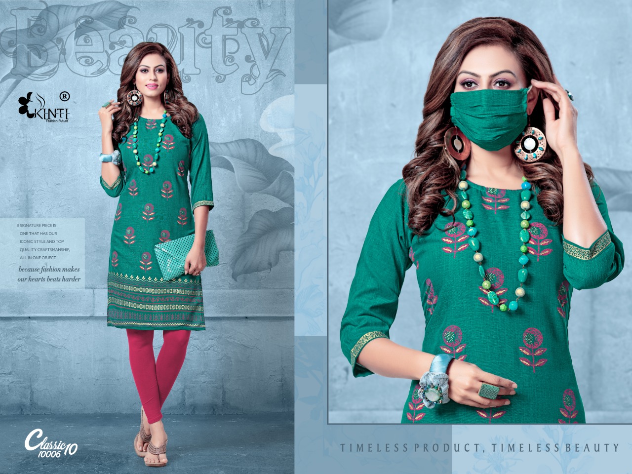 Kinti Presents  Classic Vol 10 Printed Kurti Collection