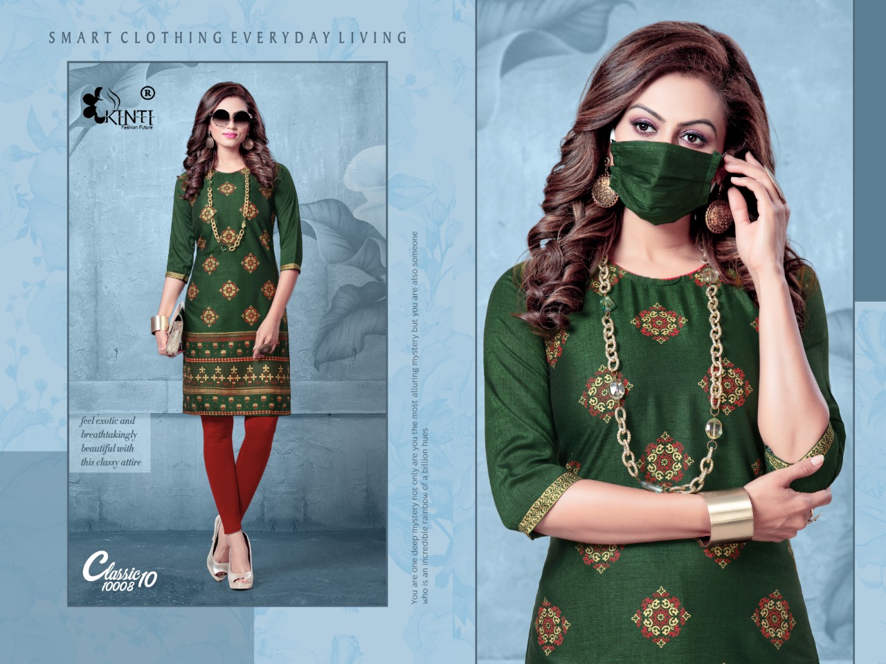 Kinti Presents  Classic Vol 10 Printed Kurti Collection