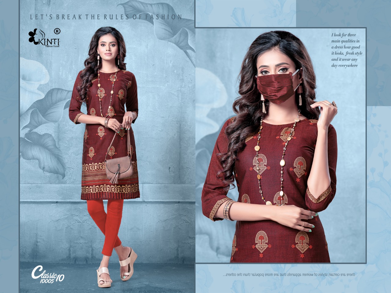 Kinti Presents  Classic Vol 10 Printed Kurti Collection