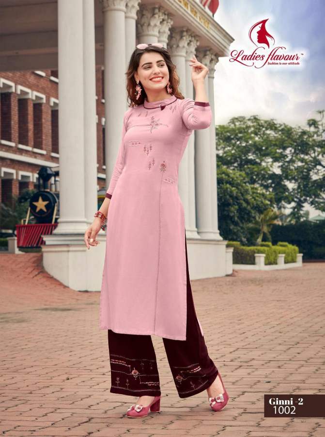 Ladies Flavour Presents  Ginni Vol  3 Kurti With Bottom Collection