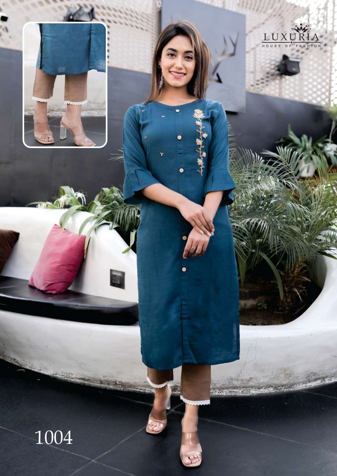 Luxuria Presents  Carnival  Kurti With Bottom