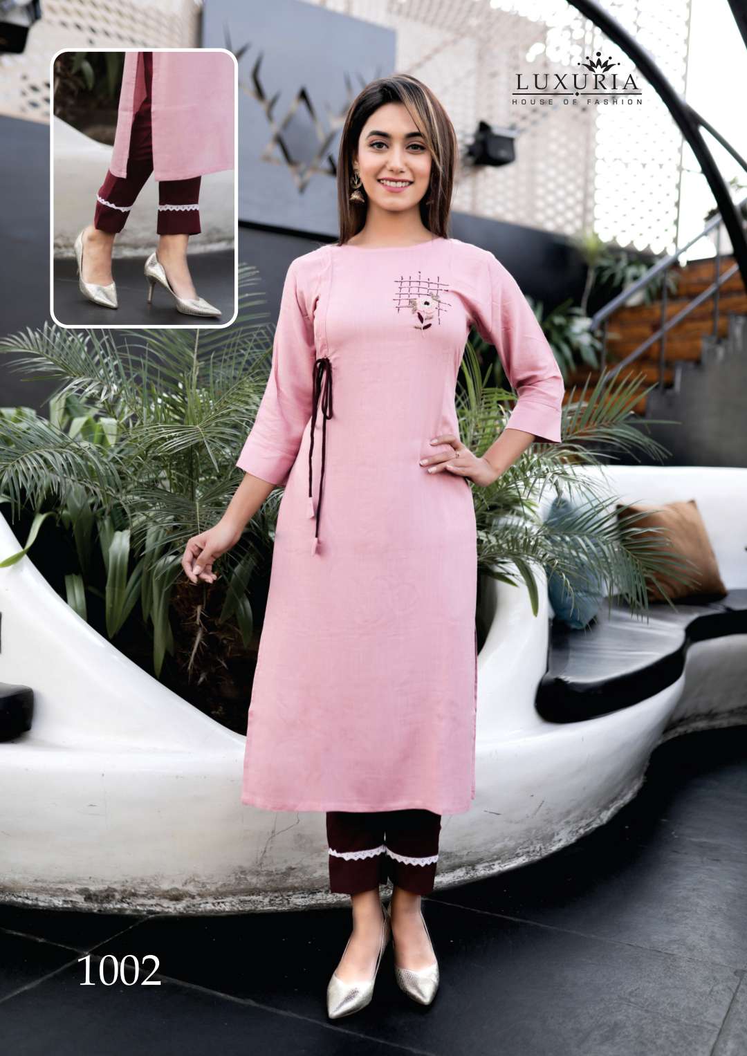 Luxuria Presents  Carnival  Kurti With Bottom