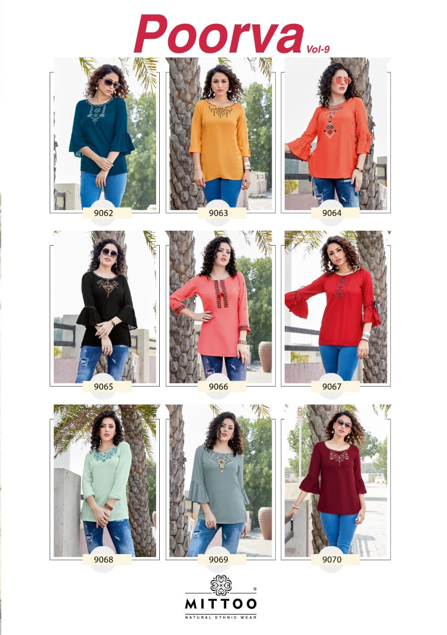 Mittoo  Presents Poorva Vol  9 Western Ladies Top Collection