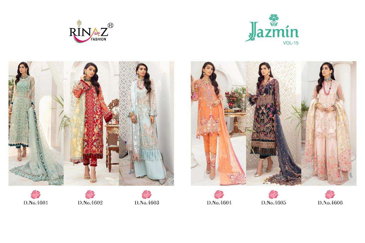 Rinaz  Presents Jazmin Vol  15 Pakistani Salwar Suit