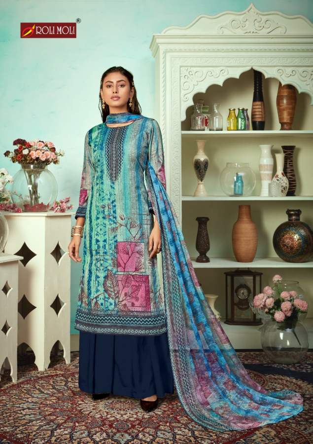 Roli Moli Presents  Mallika Vol 4 Printed Dress Material