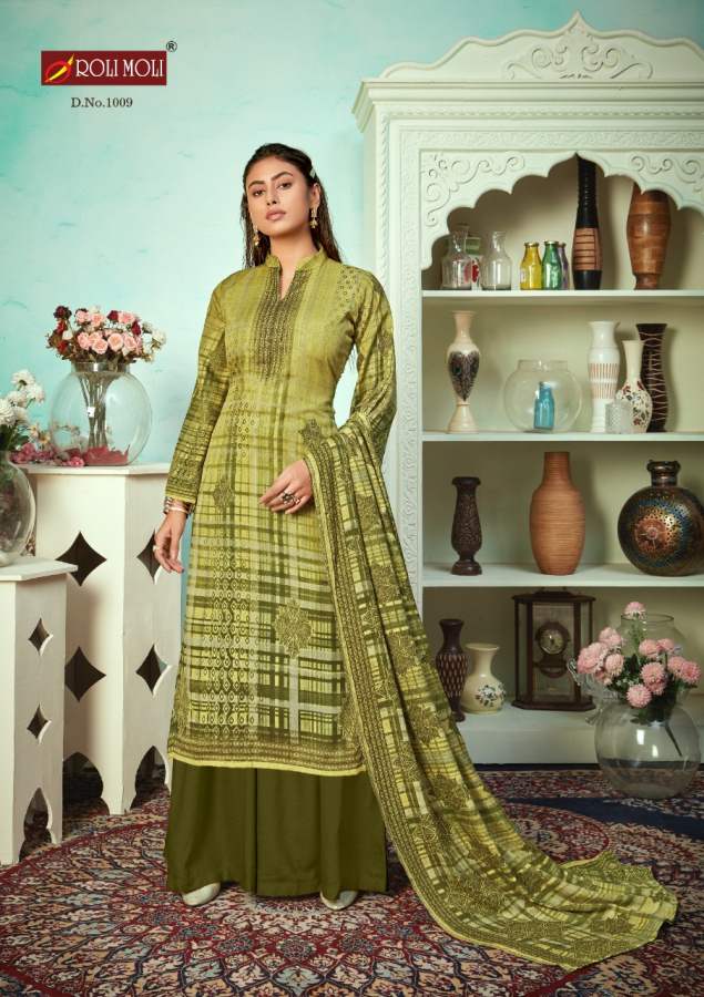 Roli Moli Presents  Mallika Vol 4 Printed Dress Material