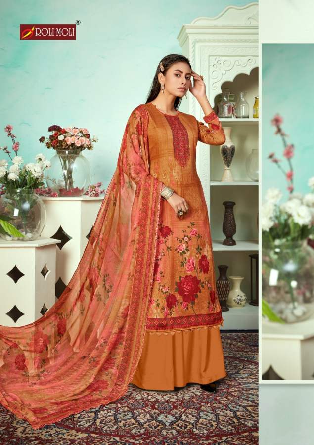 Roli Moli Presents  Mallika Vol 4 Printed Dress Material