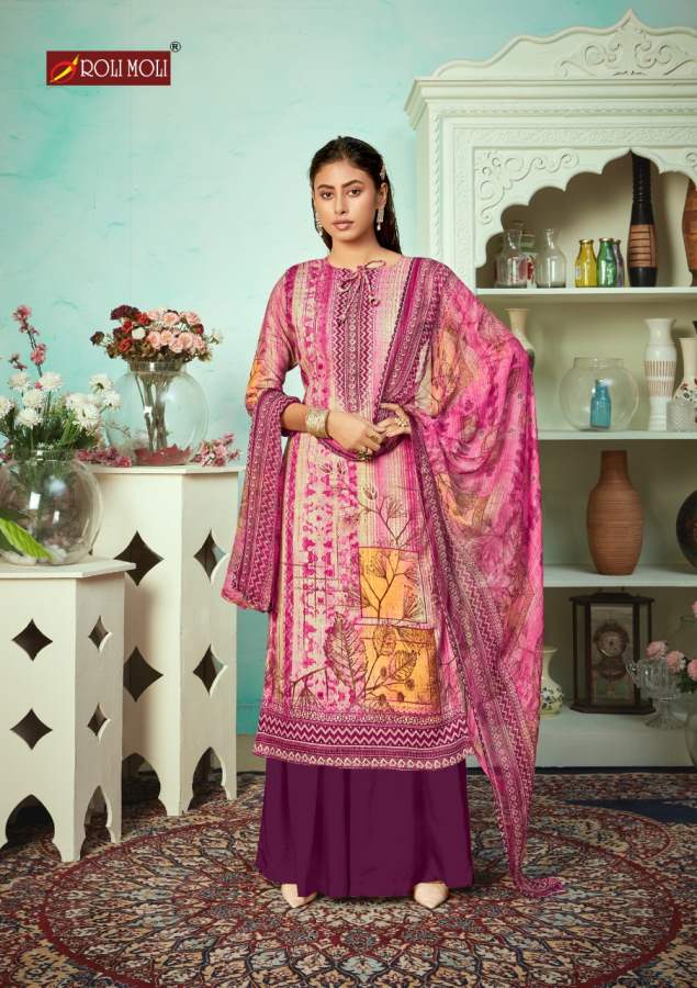 Roli Moli Presents  Mallika Vol 4 Printed Dress Material