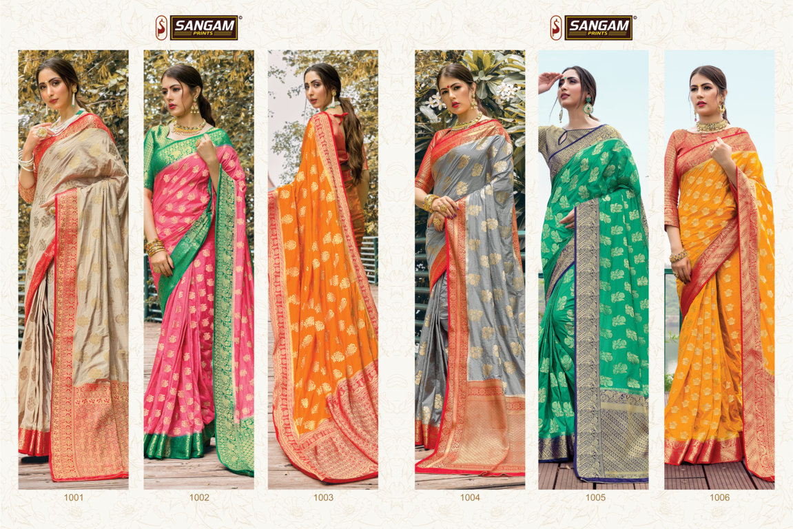 Sangam Presents  Amber Silk Designer Sarees Collection