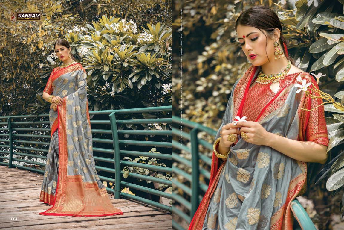 Sangam Presents  Amber Silk Designer Sarees Collection