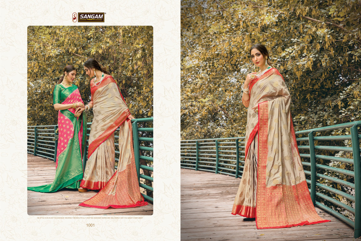 Sangam Presents  Amber Silk Designer Sarees Collection