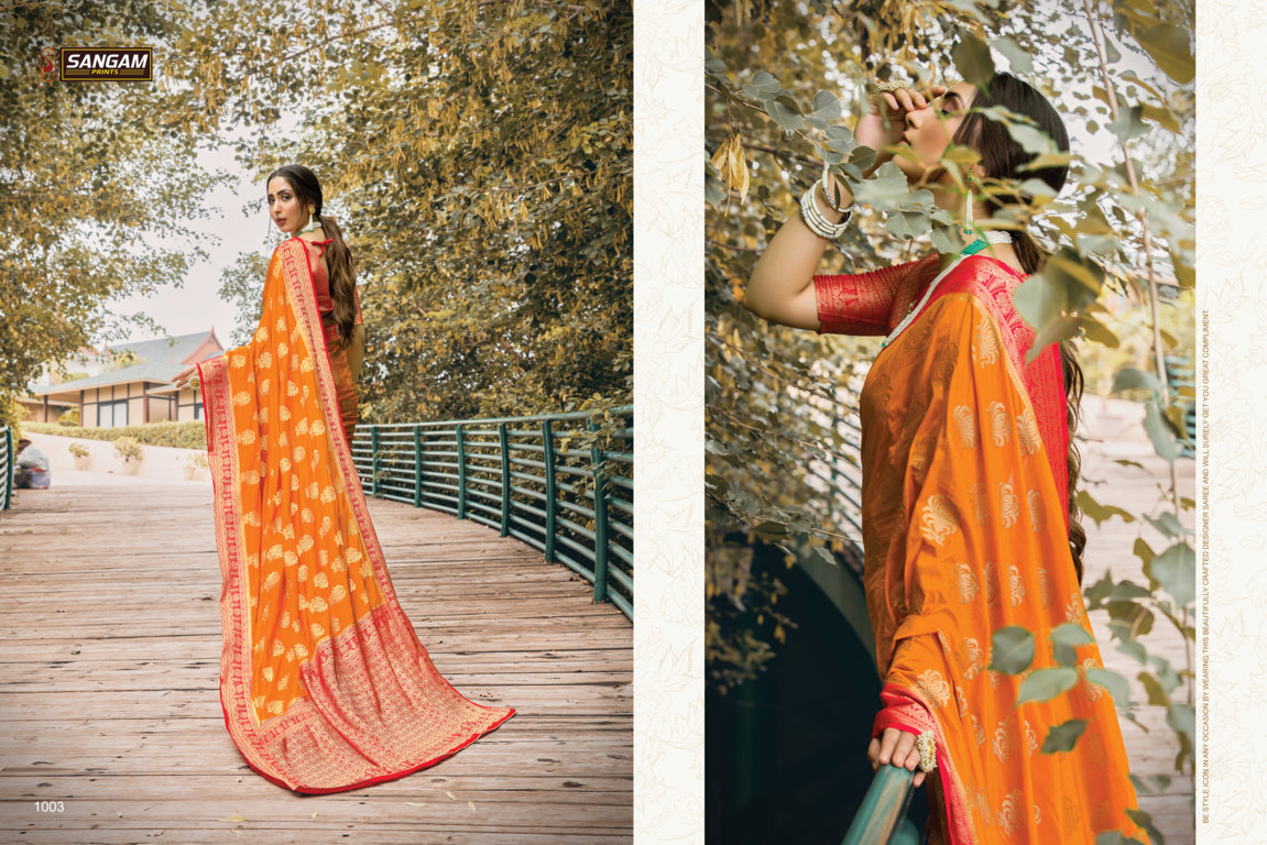 Sangam Presents  Amber Silk Designer Sarees Collection