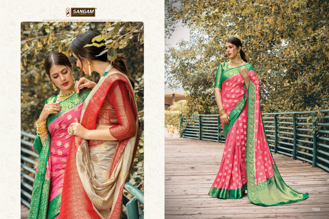 Sangam Presents  Amber Silk Designer Sarees Collection