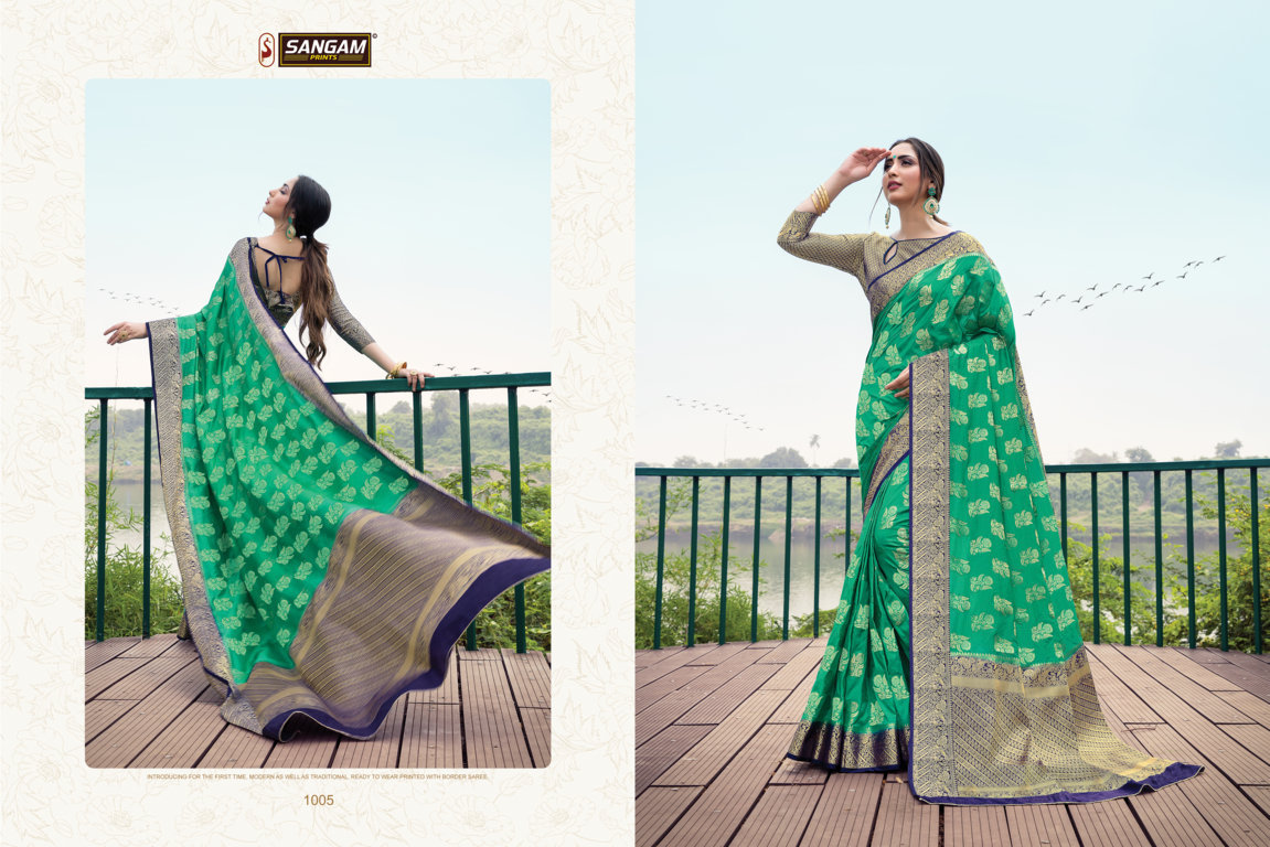Sangam Presents  Amber Silk Designer Sarees Collection