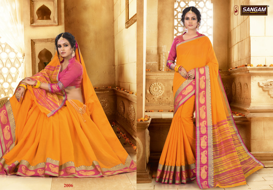 Sangam  Presents  Kolkata Handloom  Sarees Collection