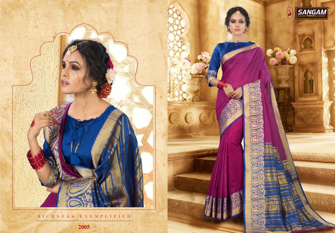 Sangam  Presents  Kolkata Handloom  Sarees Collection