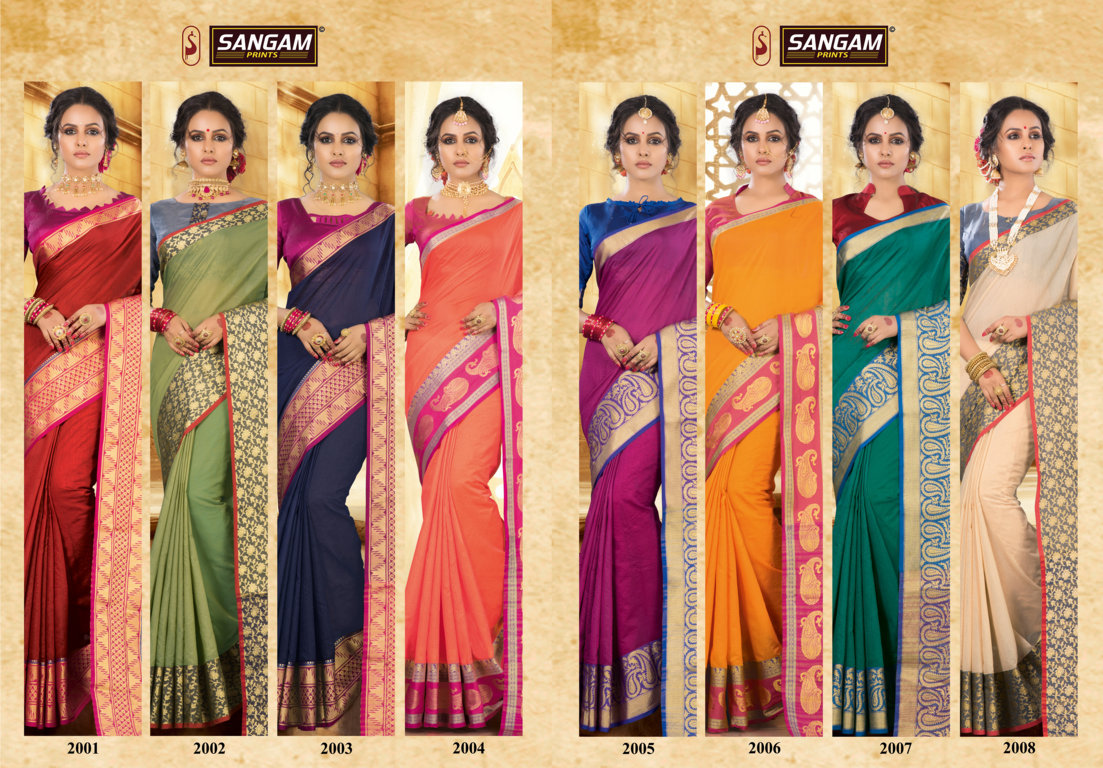 Sangam  Presents  Kolkata Handloom  Sarees Collection