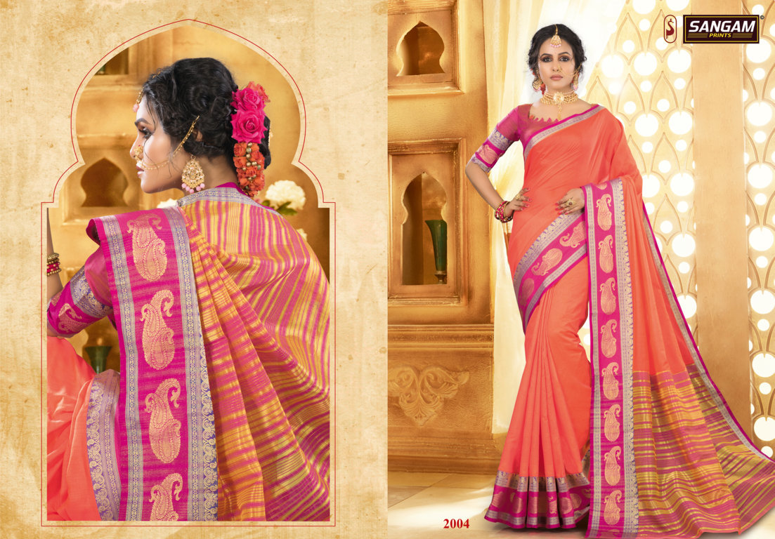 Sangam  Presents  Kolkata Handloom  Sarees Collection