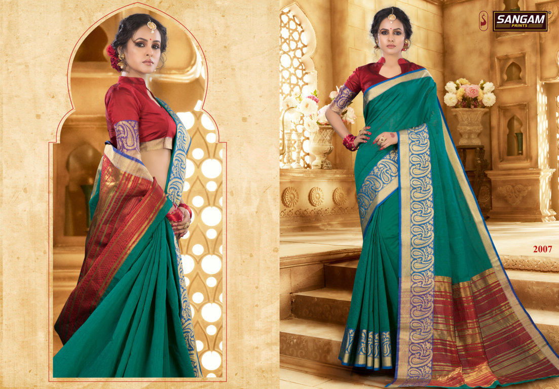 Sangam  Presents  Kolkata Handloom  Sarees Collection