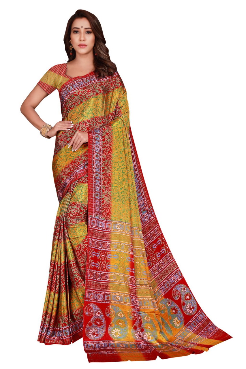 Sangam Presents Silk Crepe Sarees Collection