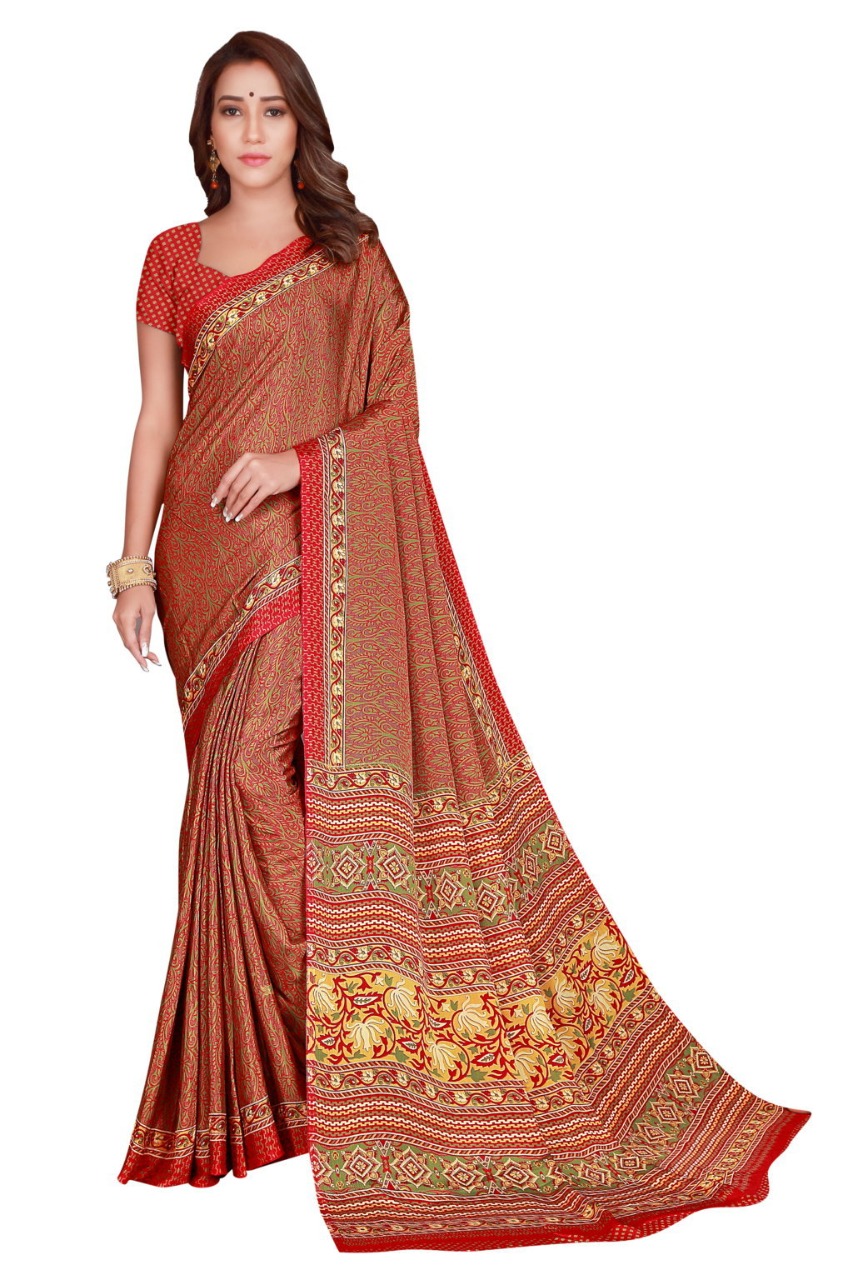 Sangam Presents Silk Crepe Sarees Collection