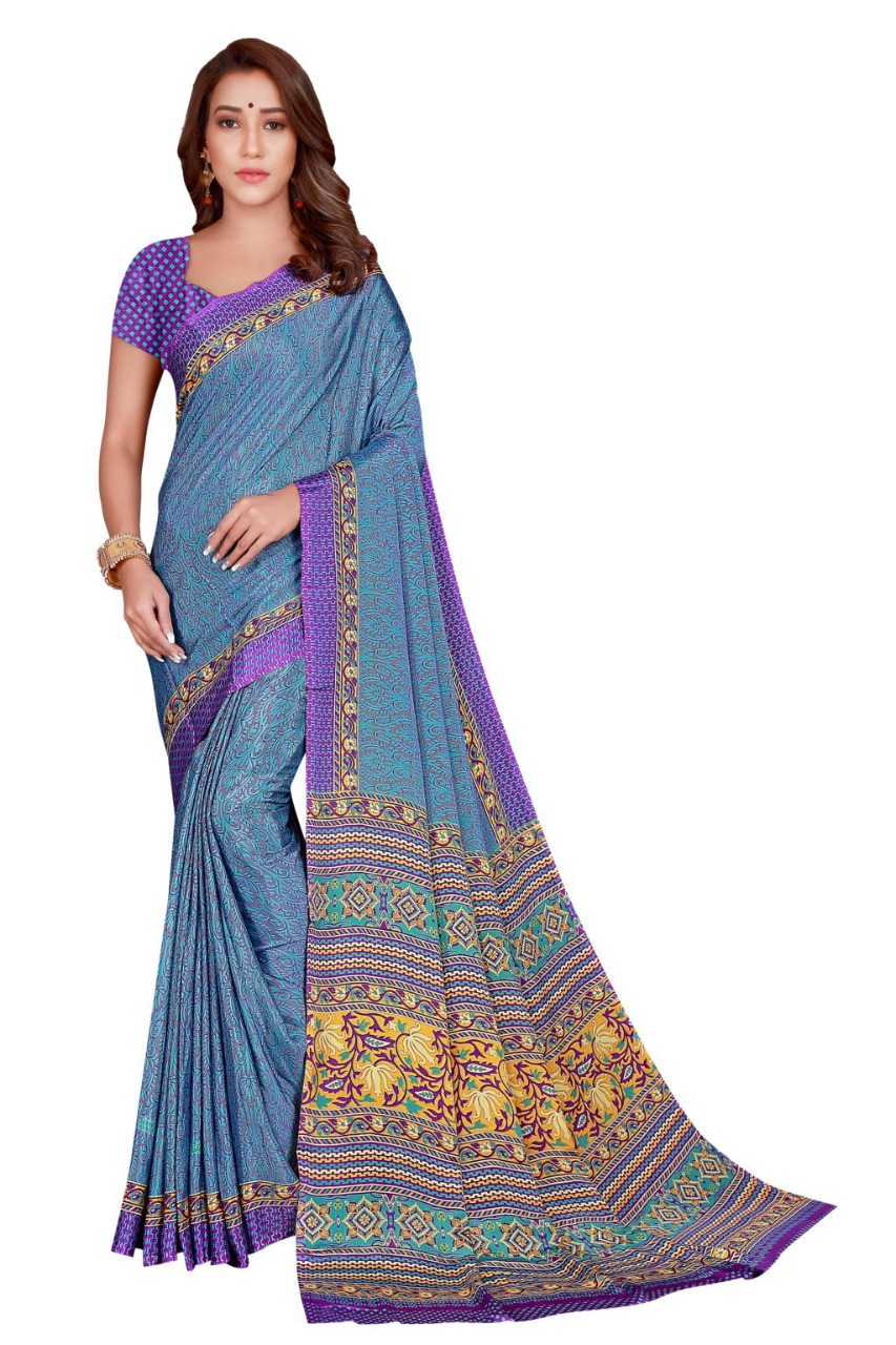 Sangam Presents Silk Crepe Sarees Collection