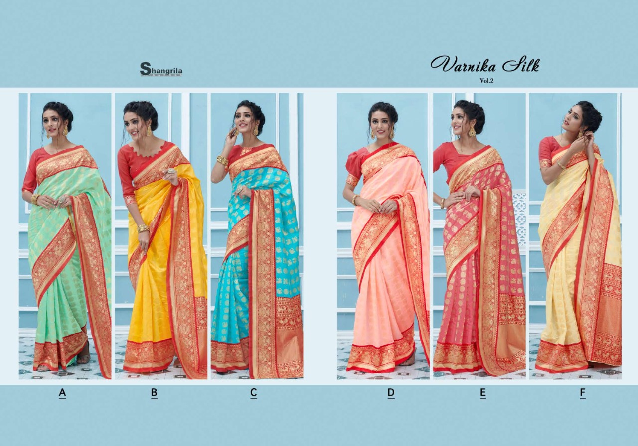 Shangrila Presents Varnika Silk  Vol 2  Wedding Wear Sarees Collection