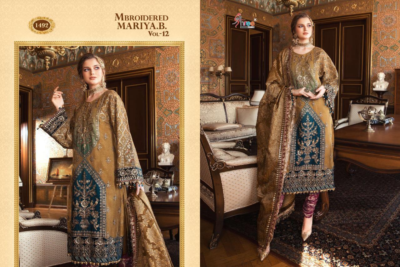 Shree Presents  Mbroidered Mariya B  Vol 12 Pakistani Salwar Suit